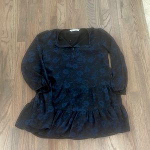 Zara xs flowy dress with long sleeves